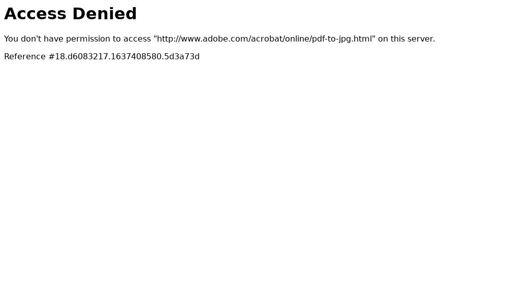 Screenshot of Adobe Convert PDF to JPG