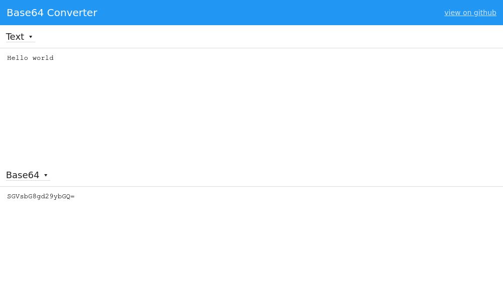 Screenshot of Base64 Converter