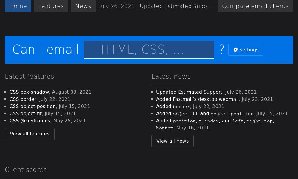 Screenshot of Can I E-Mail