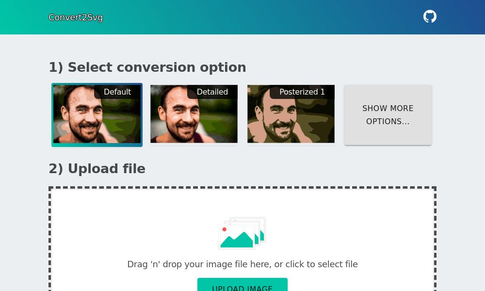 Screenshot of Convert2Svg