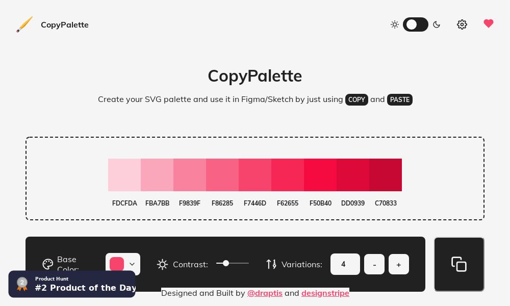 Screenshot of CopyPalette