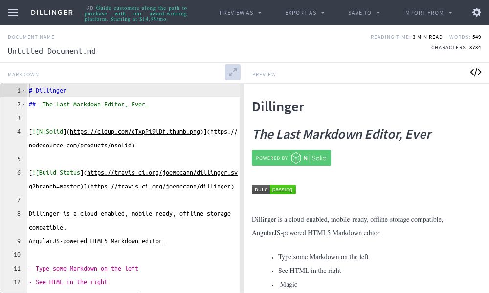 Screenshot of Dillinger