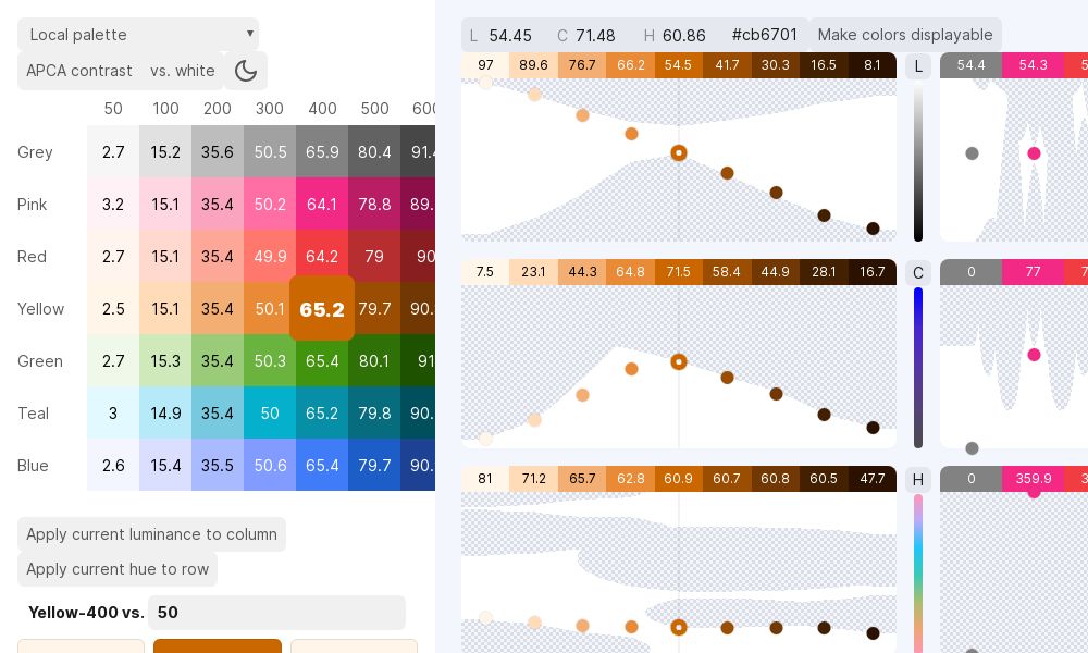 Screenshot of Huetone