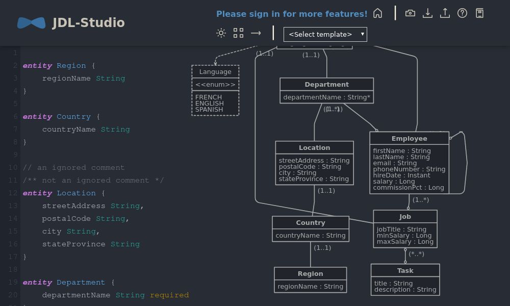 Screenshot of JDL-Studio