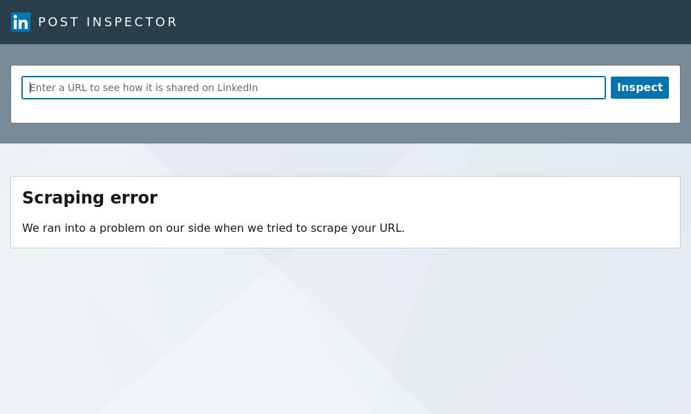 Screenshot of LinkedIn Post Inspector