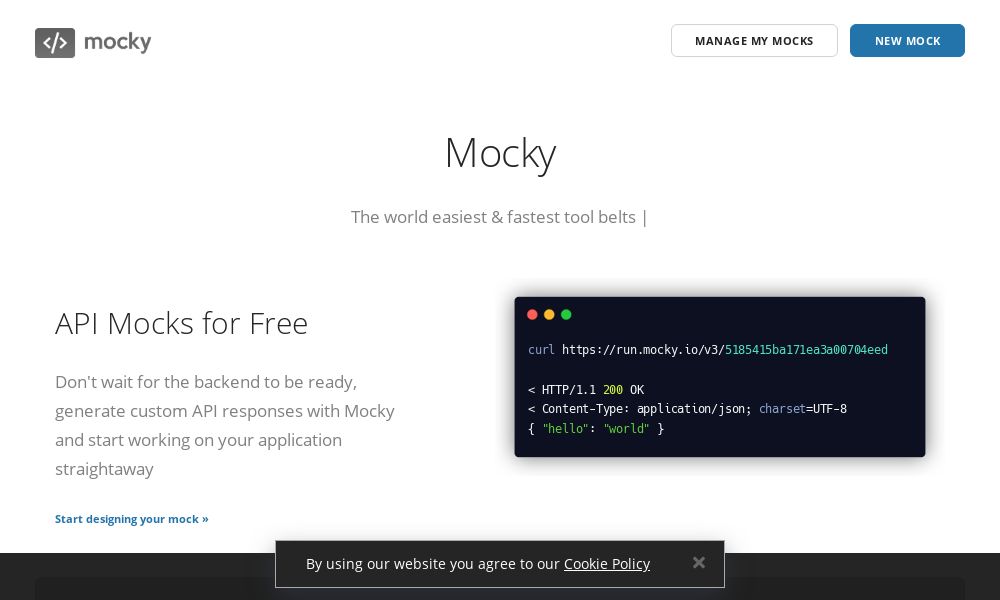 Screenshot of Mocky