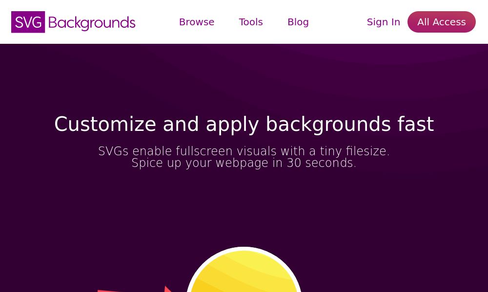 Screenshot of SVG Backgrounds