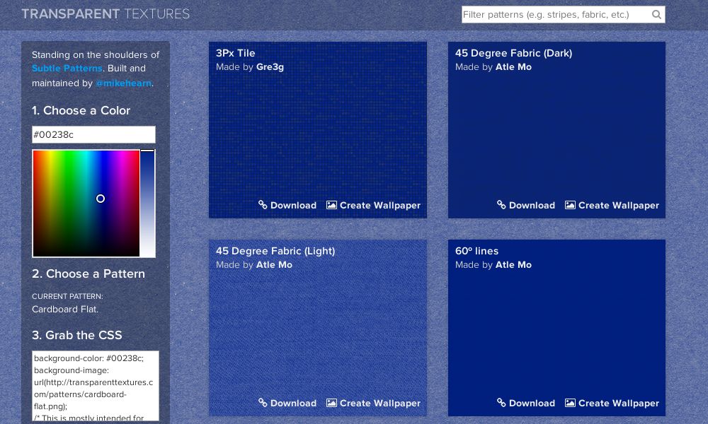 Screenshot of Transparent Textures